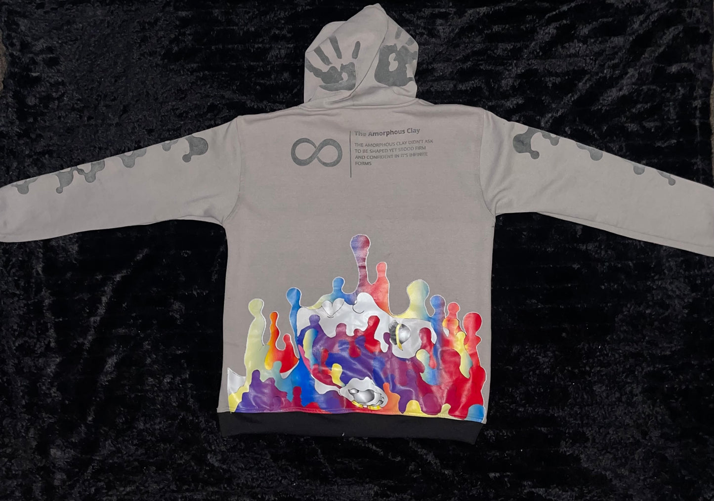 Amorphous Clay Satin-Hoodie