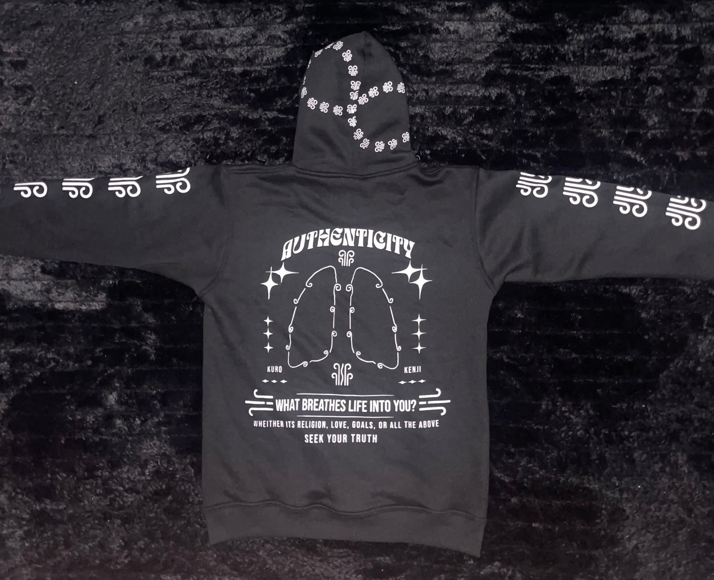 Question? Satin-Hoodie