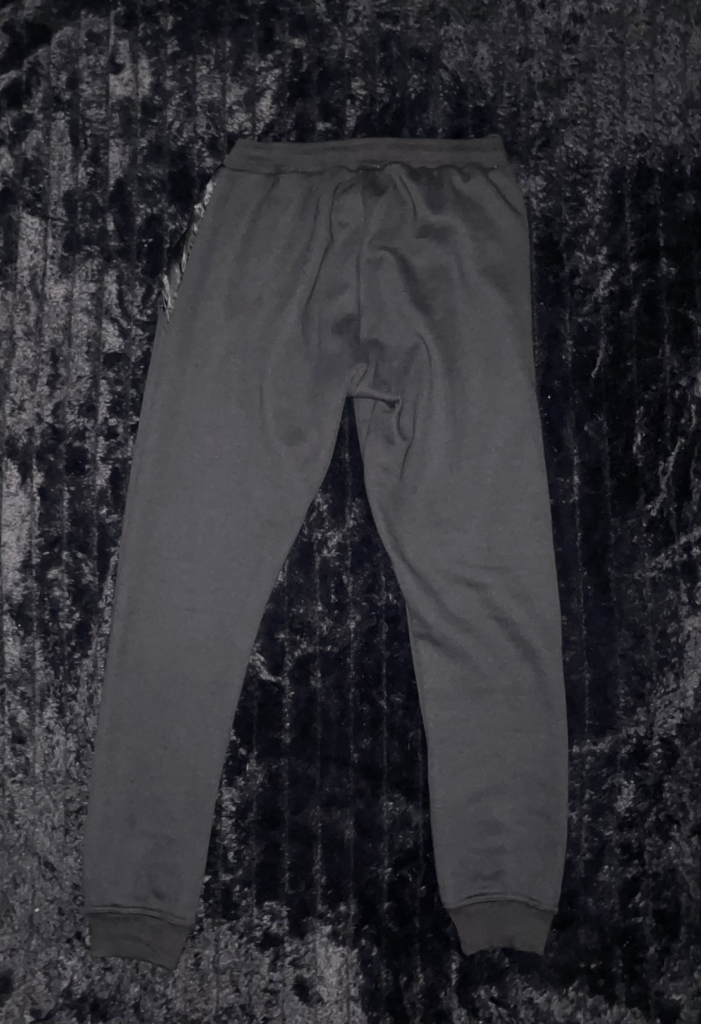 Yeshua Black Satin-Sweatpants