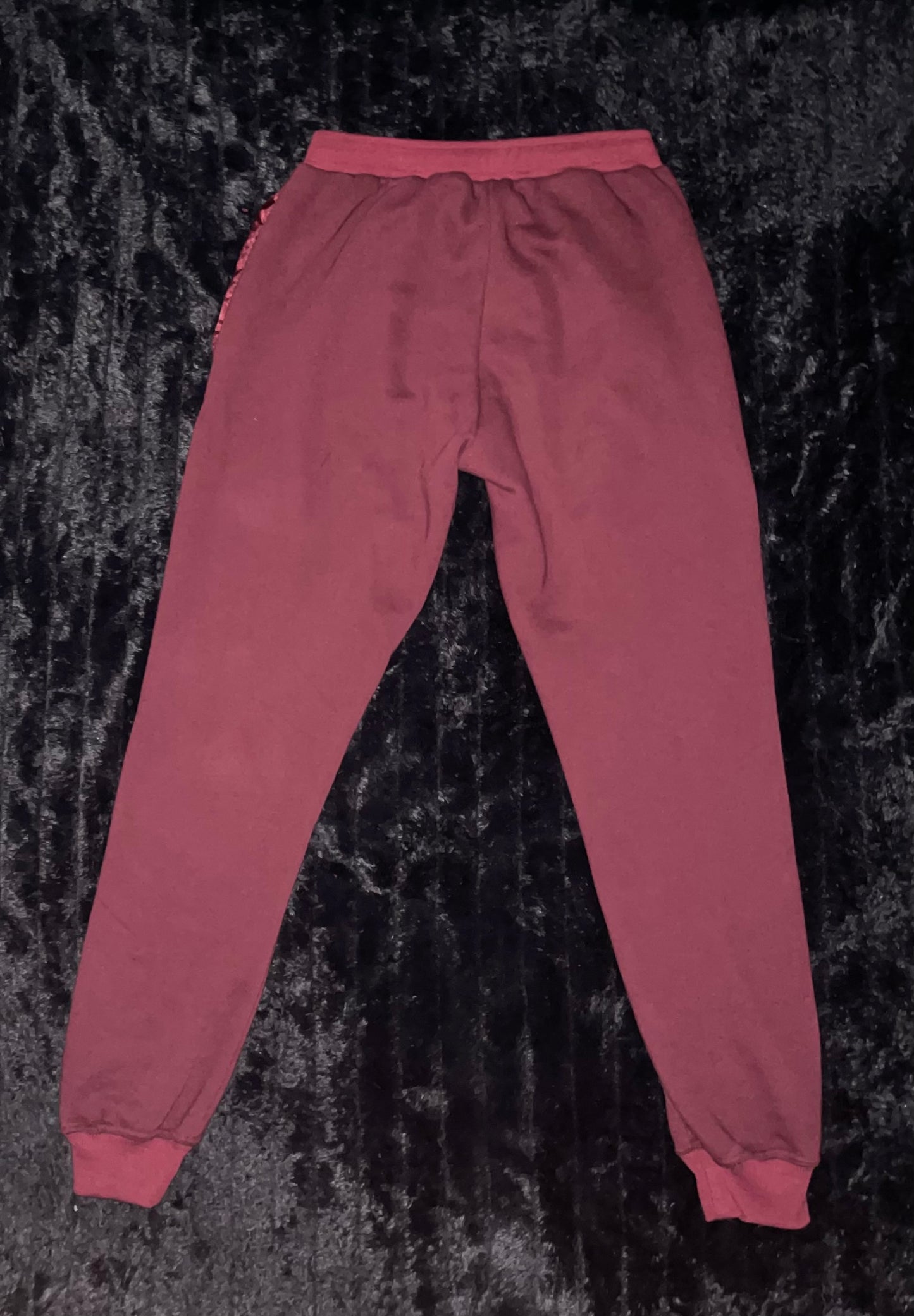 Yeshua Red Satin-Sweatpants