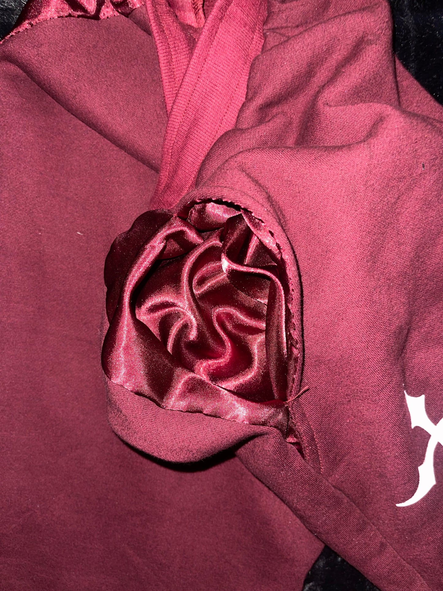 Yeshua Red Satin-Sweatpants