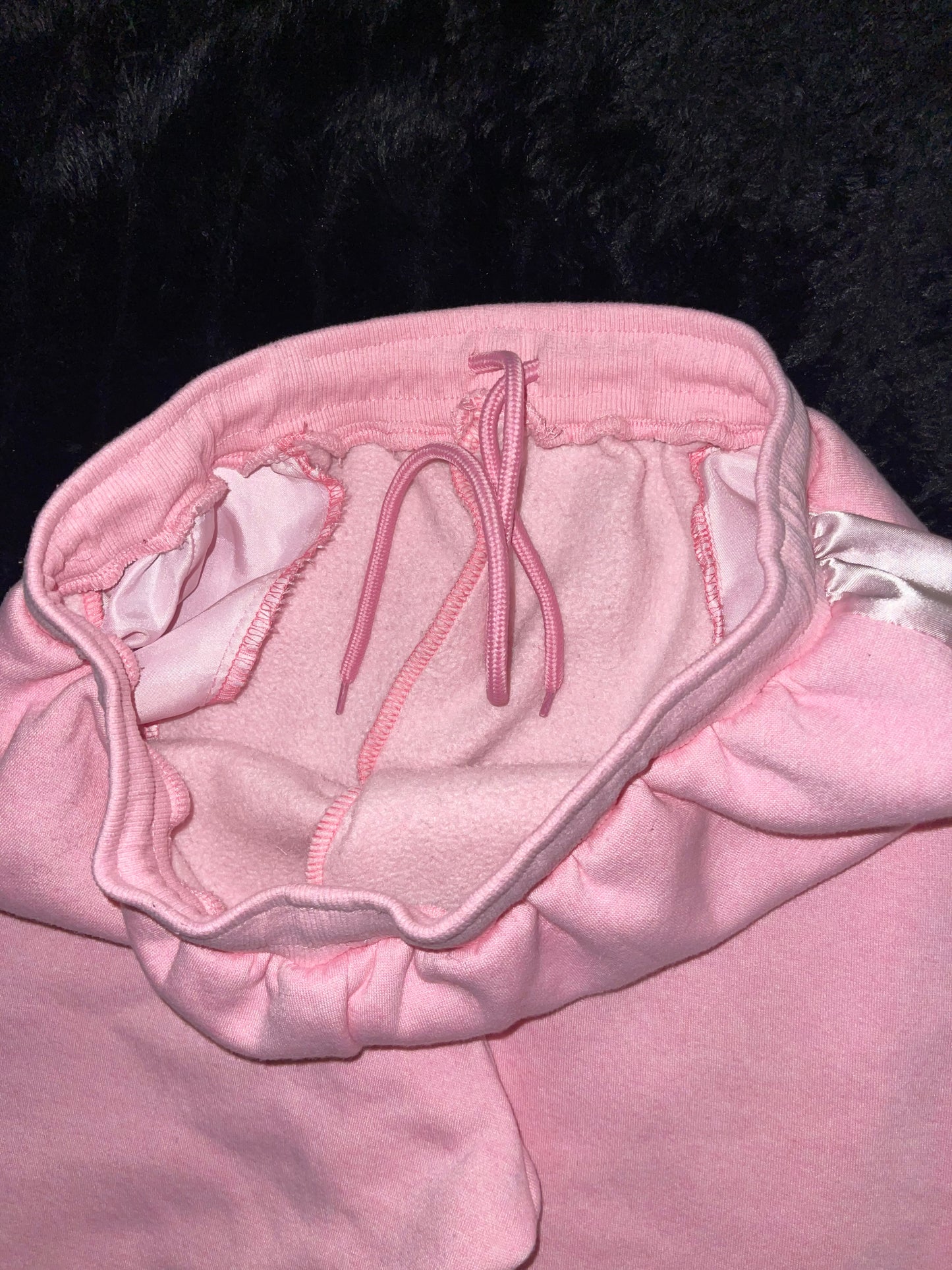 Yeshua Pink Satin-Sweatpants