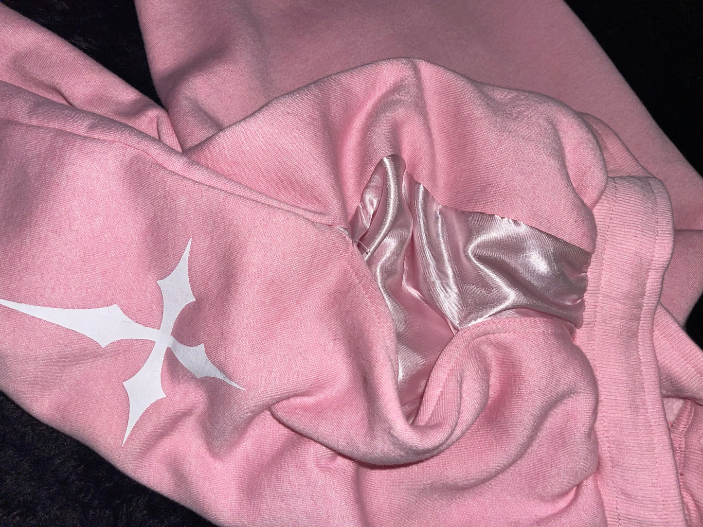 Yeshua Pink Satin-Sweatpants