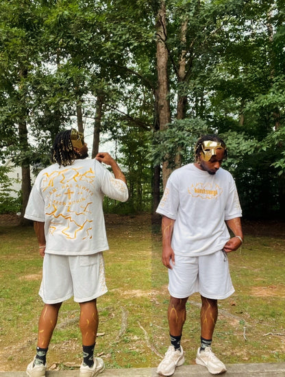 Oversize White Kintsugi Shirt