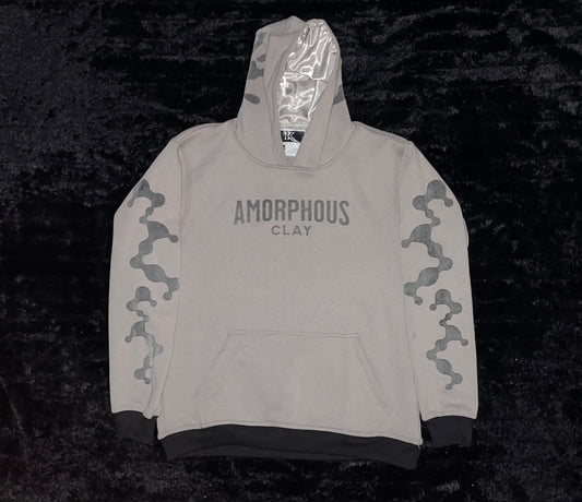 Amorphous Clay Satin-Hoodie