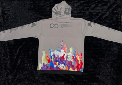 Amorphous Clay Satin-Hoodie