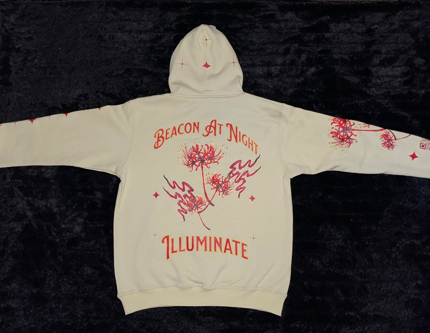 Red Spider Lily Satin-Hoodie