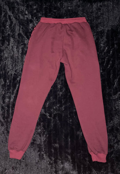 Yeshua Red Satin-Sweatpants