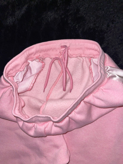 Yeshua Pink Satin-Sweatpants