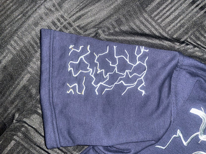 Oversized Navy Blue Kintsugi Shirt