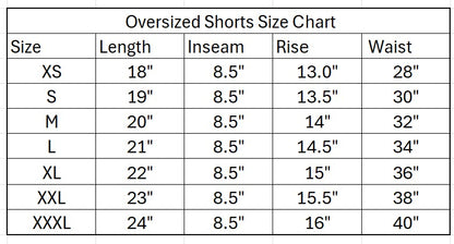 Oversized Gray Kintsugi Shorts
