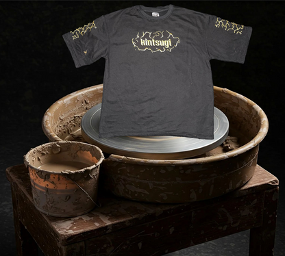 Oversized Black Kintsugi Shirt
