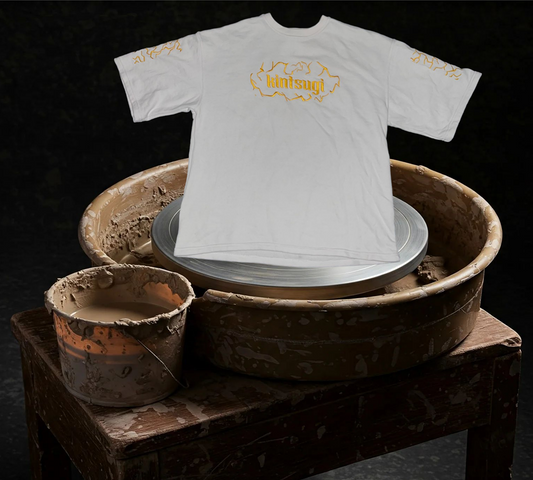 Oversize White Kintsugi Shirt