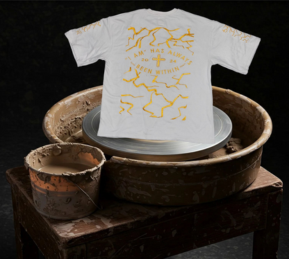 Oversize White Kintsugi Shirt